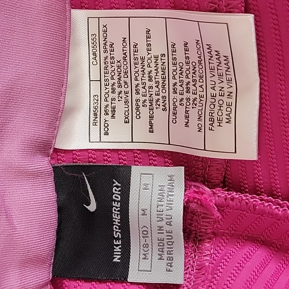 Nike Sphere Dry pink active midrise waist ribbed cargo pants womens size M - Picture 7 of 8